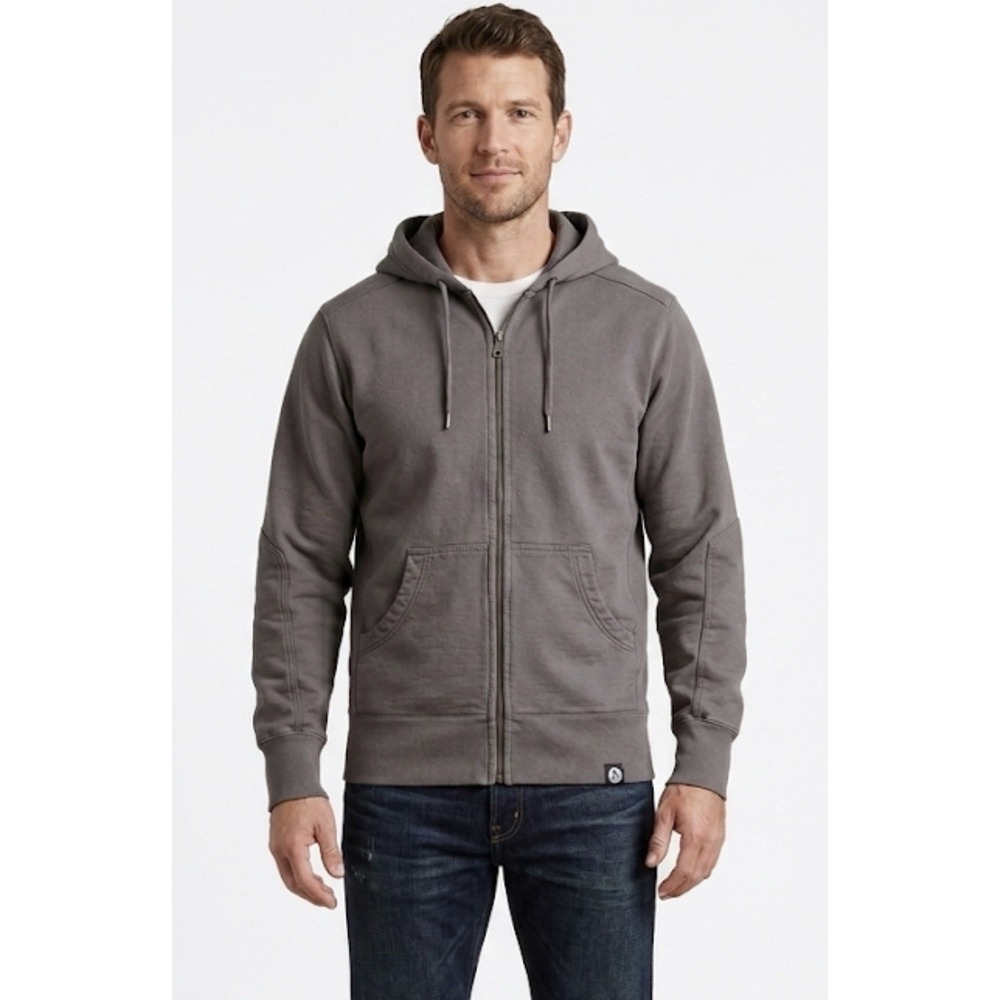 American Giant Hoodie Mens Gray Sz XL Heavyweight Cotton USA Full-Zip Sportswear